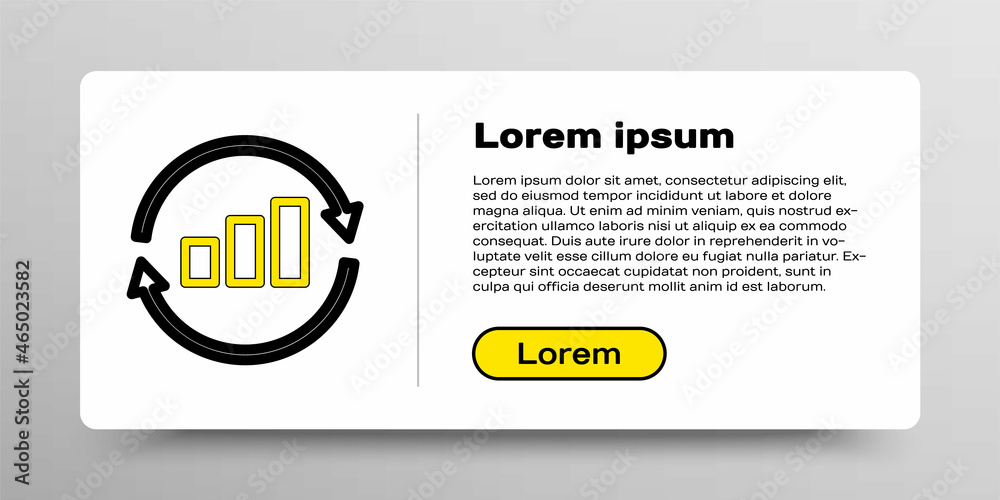 Obraz premium Line Graph, schedule, chart, diagram, infographic, pie graph icon isolated on white background. Colorful outline concept. Vector