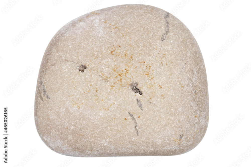 Fototapeta premium Top view of single gray pebble