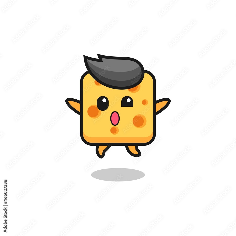 cheese character is jumping gesture