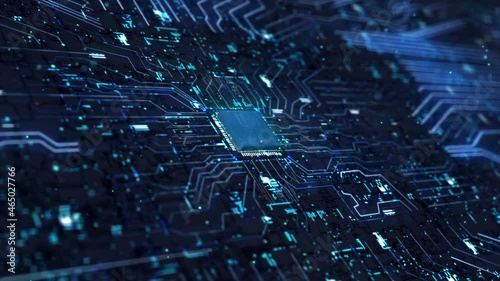 Technology chip circuit board background photo