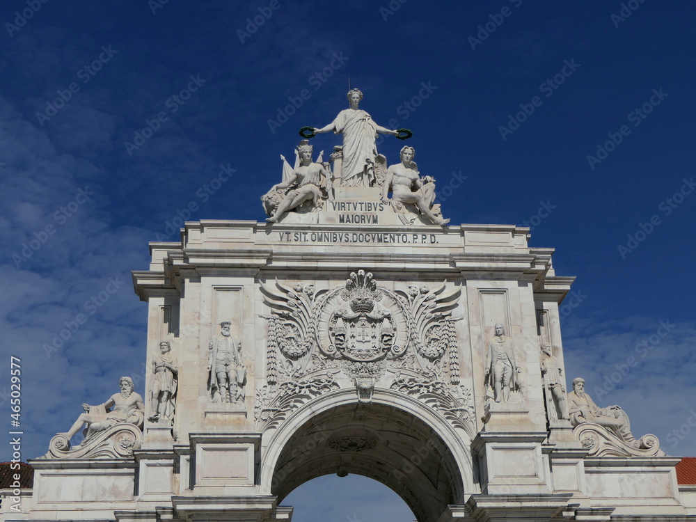 Triumphbogen Arco da Rua Augusta in Lissabon