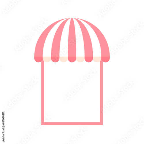 Bakery dome shape awning icon. Clipart image isolated on white background