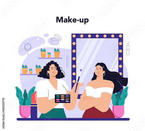 Make up artist concept. Professional artist doing a beauty procedure