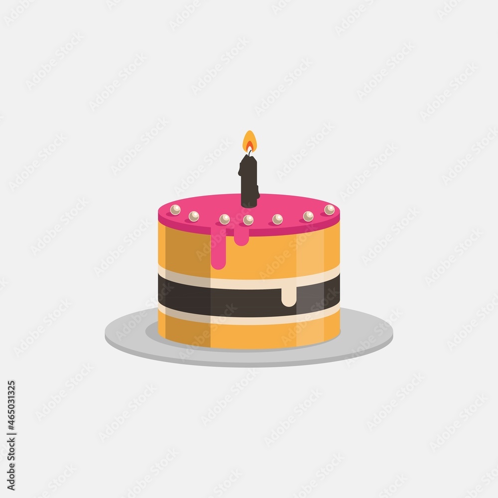 Flat design Cake vector illustration, cake icon Flat design Cake vector illustration, cake icon