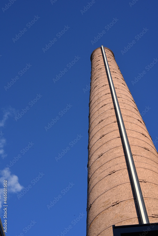 chimney of the old plant , red bricks