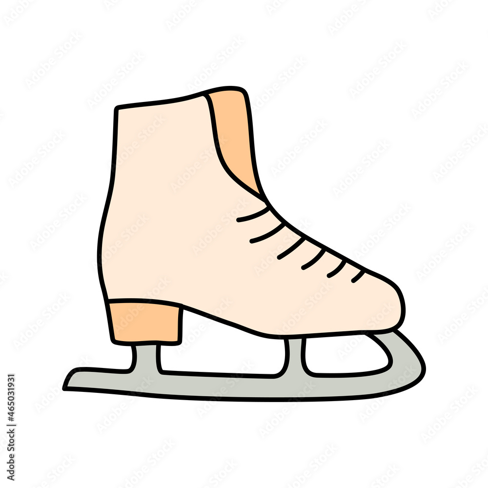 Skates. Sport equipment sketch. Hand drawn icon. Vector freehand fitness illustration Skates. Sport equipment sketch. Hand drawn icon. Vector freehand fitness illustration