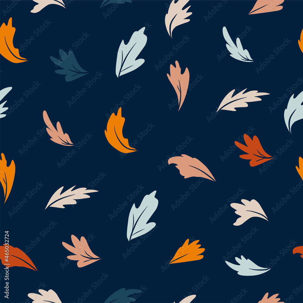 seamless pattern leaves autumn print background september october orange seamless pattern leaves autumn print background september october orange