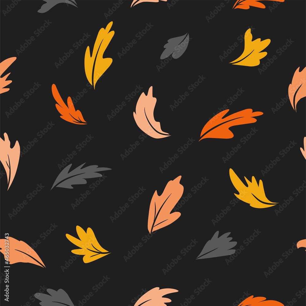 seamless pattern leaves autumn print background september october orange seamless pattern leaves autumn print background september october orange