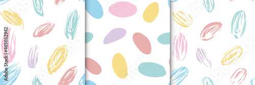 seamless pattern tangle spots smear brush print background pastel childish color_set
