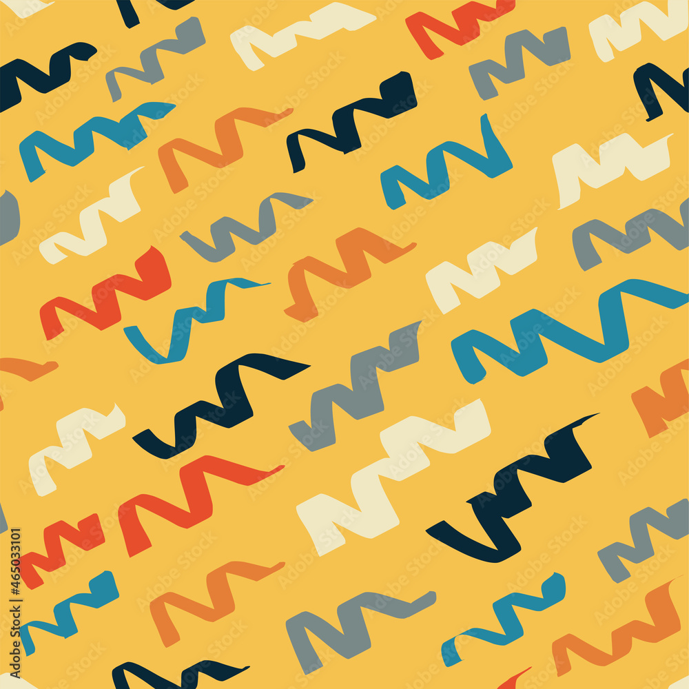seamless pattern worms hooks brush strokes simple bright color print seamless pattern worms hooks brush strokes simple bright color print