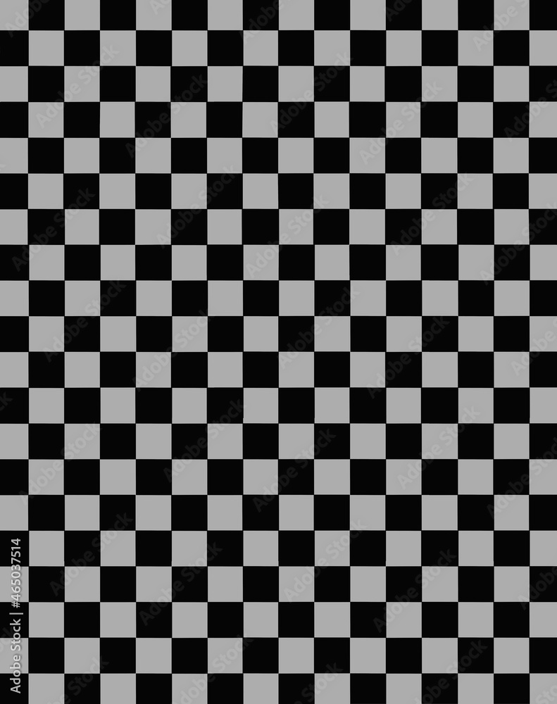Fototapeta premium illustration - wallpaper checkered pattern color black, with gris background