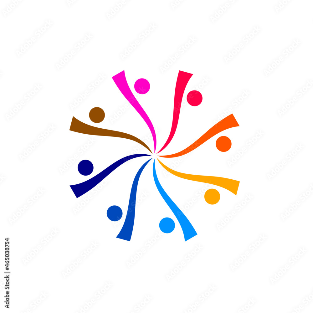 COLORFUL PEOPLE TOGETHER SIGN, SYMBOL, LOGO ISOLATED ON WHITE COLORFUL PEOPLE TOGETHER SIGN, SYMBOL, LOGO ISOLATED ON WHITE