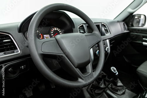 Close up Instrument automobile panel with Odometer, speedometer, tachometer, fuel level © Виталий Сова