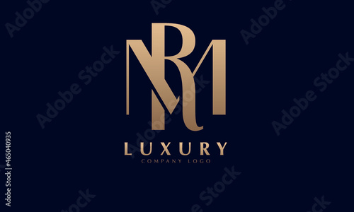 Alphabet RM or MA luxury initial letters brand monogram logo template