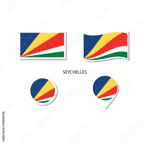 Seychelles flag logo icon set, rectangle flat icons, circular shape, marker with flags. Free Download Seychelles flag logo icon set, rectangle flat icons, circular shape, marker with flags. - GFXLoad