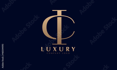 Alphabet IC or CA luxury initial letters brand monogram logo template