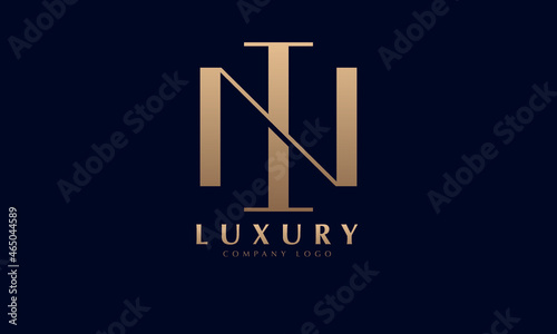 Alphabet IN or NA luxury initial letters brand monogram logo template