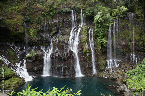 Langevin waterfall in Reunion island in Indian ocean