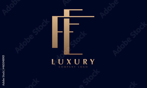 Alphabet EF or FA luxury initial letters brand monogram logo template