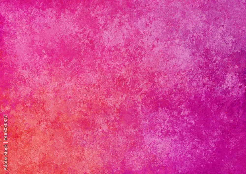 Pink magenta red antique old background with blur, gradient and watercolor texture. Space for artistic creation and graphic design. Grunge texture. Background paper texture for vintage design.