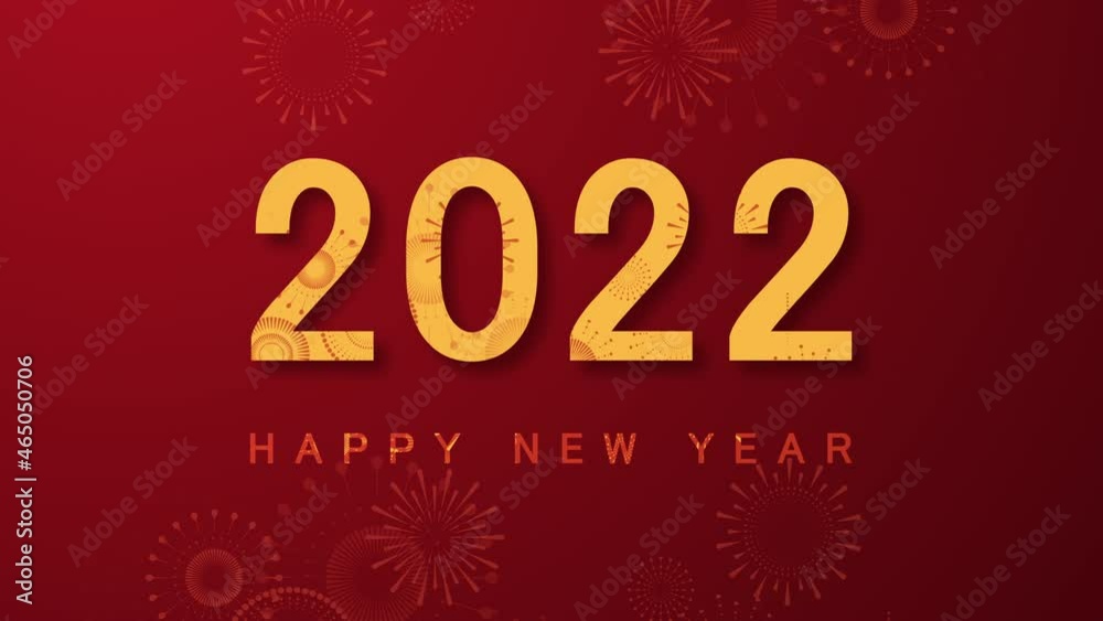 Chinese new year 2022 year of the tiger. Chinese New Year background with golden fireworks on red background. Concept for holiday banner, Chinese New Year Celebration loop background decoration. Chinese new year 2022 year of the tiger. Chinese New Year background with golden fireworks on red background. Concept for holiday banner, Chinese New Year Celebration loop background decoration.