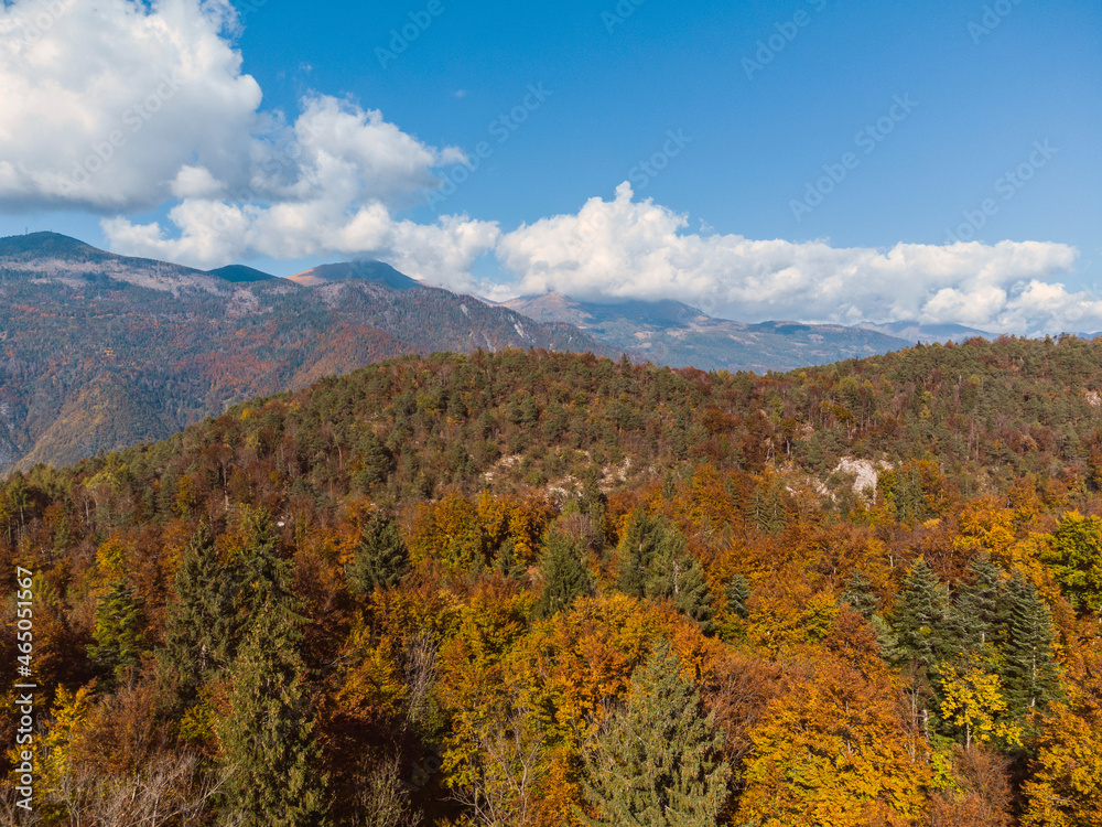 Fall Landscape aerial view