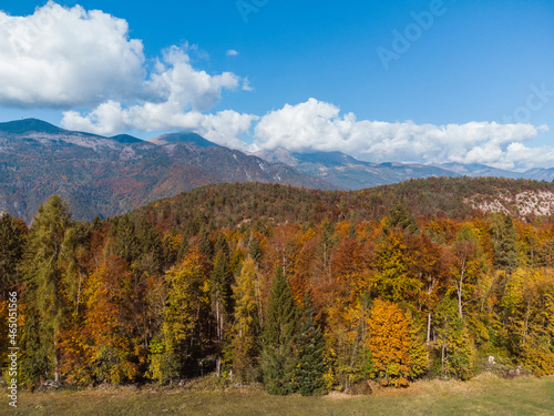 Fall Landscape aerial view © acinquantadue