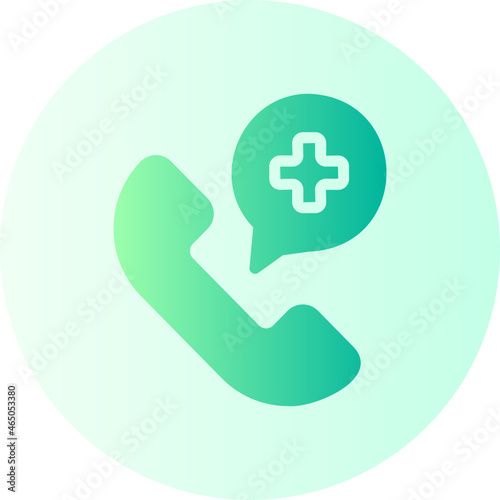 hospital phone gradient icon
