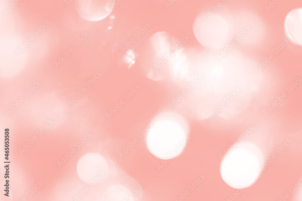 Blurred lights pink background. Abstract bokeh with soft light. Trendy color