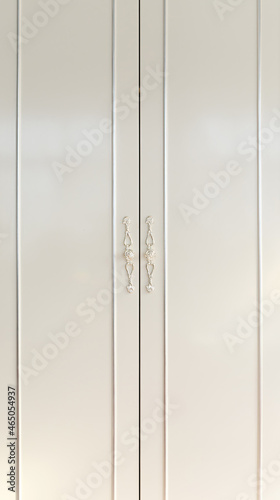 White wardrobe  closeup for background