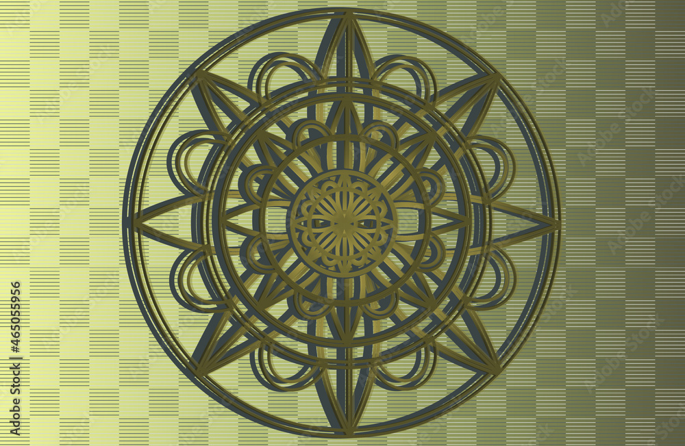 Islamic ornament vector.modern golden ornament on a transparent background. vector illustration. Mandala	
