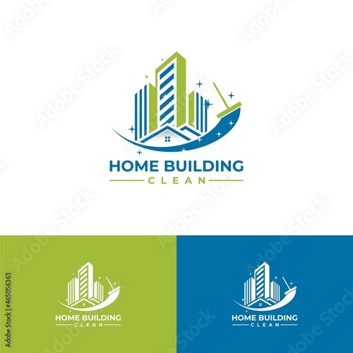Home and Buildings clean logo design real estate vector icon illustration design