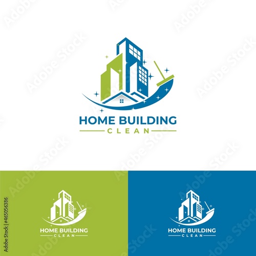 Home and Buildings clean logo design real estate vector icon illustration design