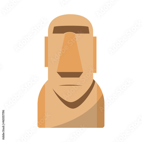 Tableau sur toile moai statue standing