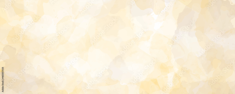 Vector watercolor yellow texture for cards. Hand drawn vector texture. Pastel color watercolour banner. Splashes. Template for design.