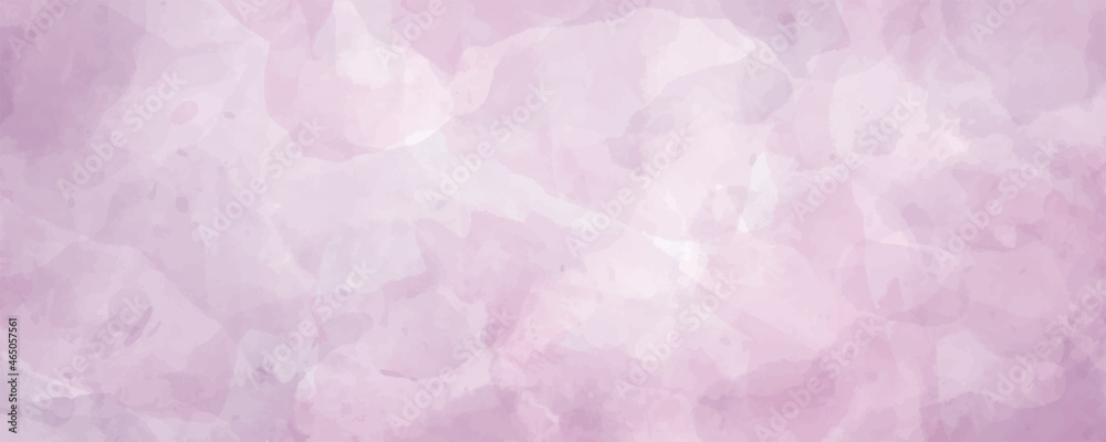 Vector watercolor purple and pink texture for cards. Hand drawn vector texture. Pastel color watercolour banner. Splashes. Template for design.