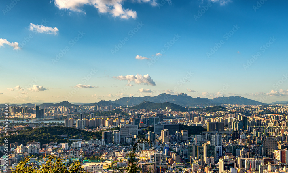 view of the city Seoul South Korea.