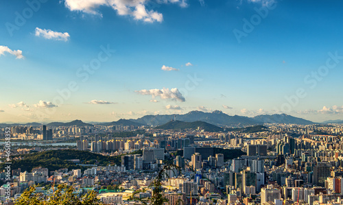 Obraz na płótnie view of the city Seoul South Korea. w salonie