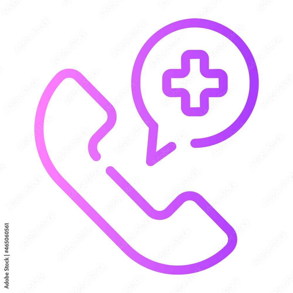 hospital phone gradient icon