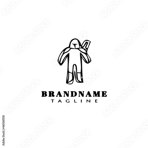 cavalry logo cartoon design icon template black vector illustration