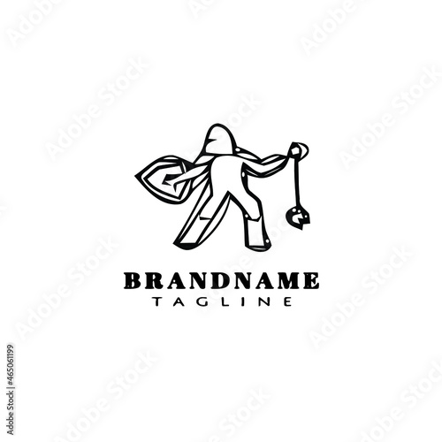 cavalry logo cartoon design icon template black isolated vector illustration