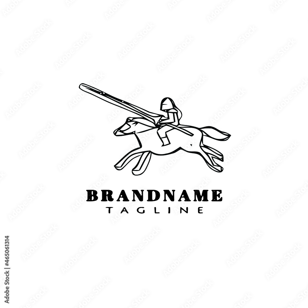 cavalry logo cartoon design icon template black isolated flat illustration cavalry logo cartoon design icon template black isolated flat illustration