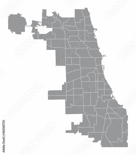 Chicago City administrative map