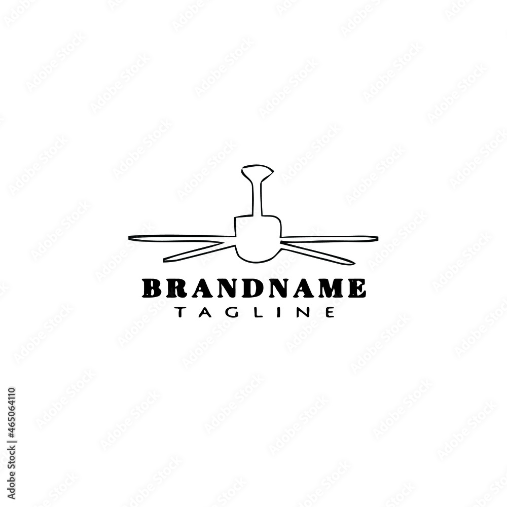 concept ceiling fan cartoon logo design template icon black isolated vector illustration concept ceiling fan cartoon logo design template icon black isolated vector illustration