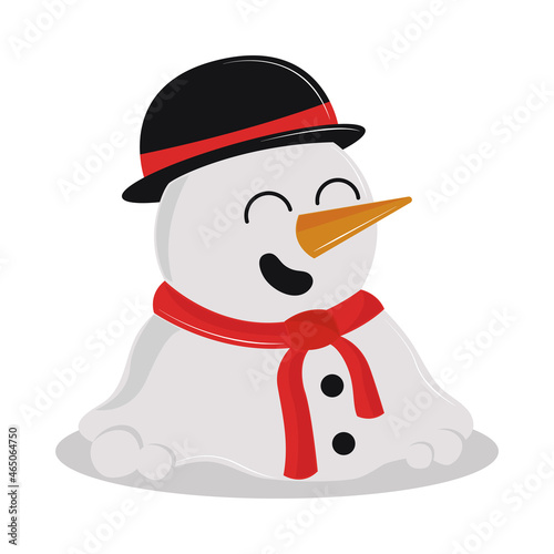 melting happy snowman