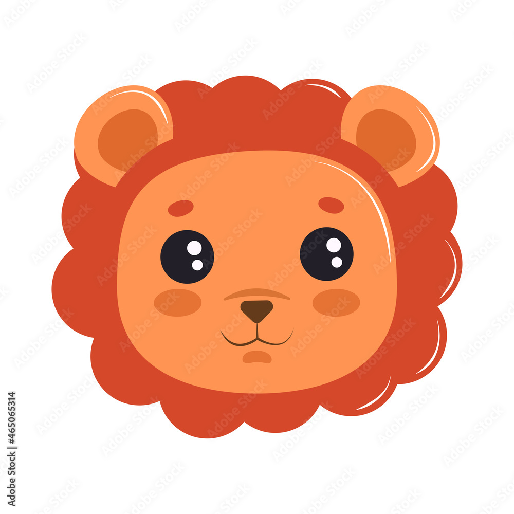 lion kawaii face lion kawaii face