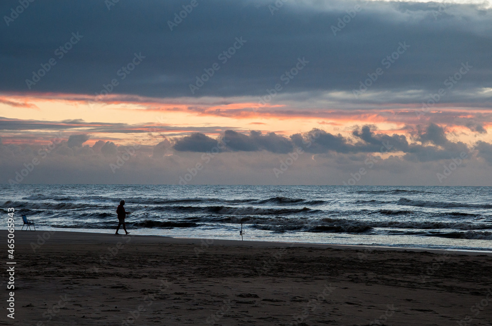sunset on the beach in brazil