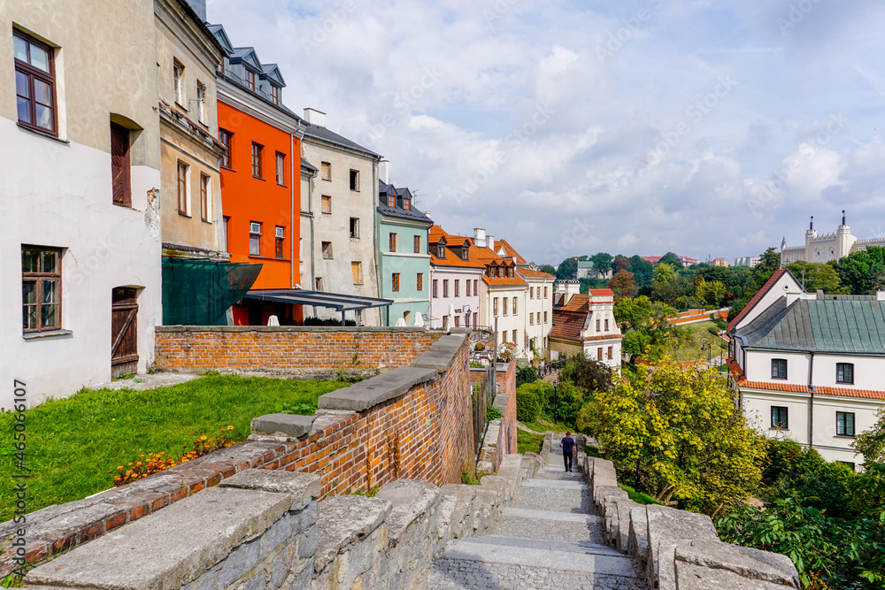 view of the city of Lublin with the Lublin Castle in the background