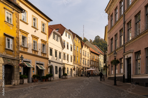 view of the historic city center of Ljubljana