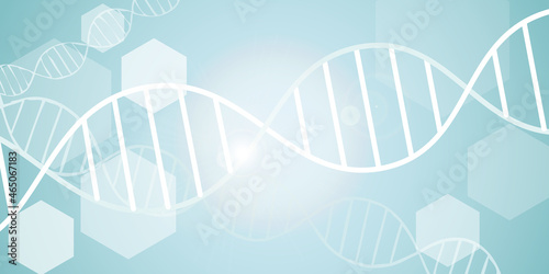 DNA and genetics abstract illustration - Blue design banner